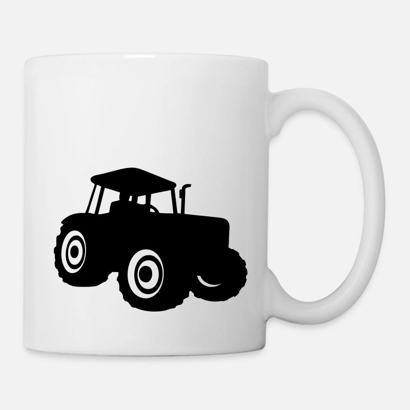 tracteur agricole pour ferme fermier - Mug blanc - blanc
