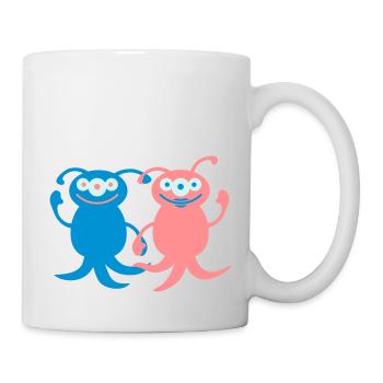 Cute Alien Love Couple - Tasse - Weiß - Rechts