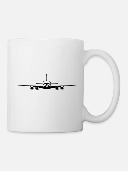 flugzeug - Tasse - Weiß