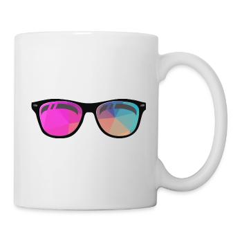 Lunettes de soleil colorées - Mug blanc - blanc - Droite