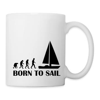 born to sail - Tasse - Weiß - Rechts