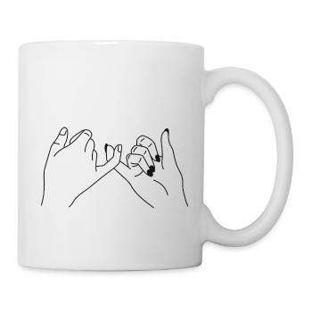 Fingern Valentinstag - Mein Herz für DICH! Liebe - Tasse - Weiß - Rechts