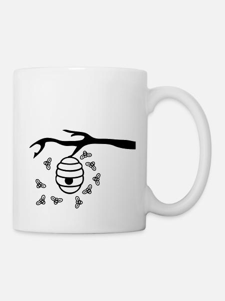 Beehive Branch - Tasse - Weiß