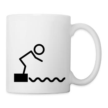 swimming_f1 - Tasse - Weiß - Rechts