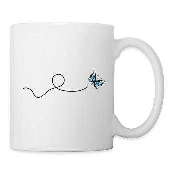 Schmetterling - Tasse - Weiß - Rechts