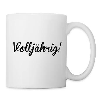 volljährig 18 - Tasse - Weiß - Rechts