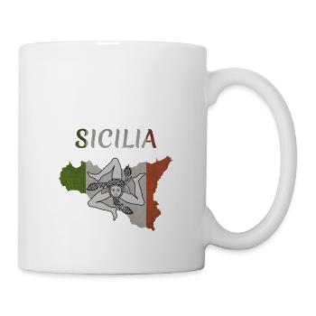 Sicilia - Italien Sizilien - Tasse - Weiß - Rechts