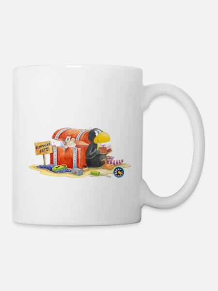 Der kleine Rabe Socke Schmackofatz - Tasse - Weiß
