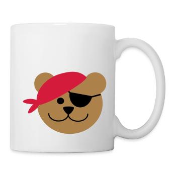 Piratenbär - Tasse - Weiß - Rechts