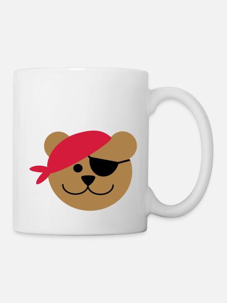Piratenbär - Tasse - Weiß