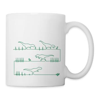 Dinosaur Attack - Tasse - Weiß - Rechts