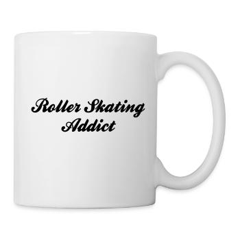 roller skating addict - Tasse - Weiß - Rechts