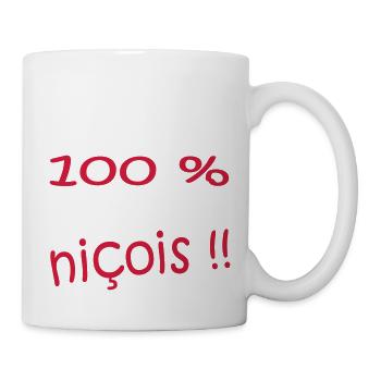 100 % nicois - Mug blanc - blanc - Droite