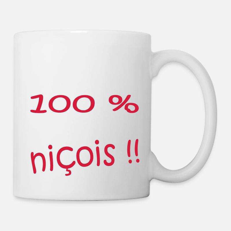 100 % nicois - Mug blanc - blanc