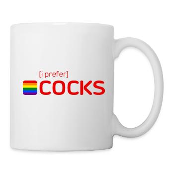 [i prefer] COCKS - Tasse - Weiß - Rechts