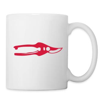 outils jardin jardinage secateur garden - Mug blanc - blanc - Droite