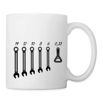 Werkzeug & Flaschenöffner - Tasse - Weiß - Rechts