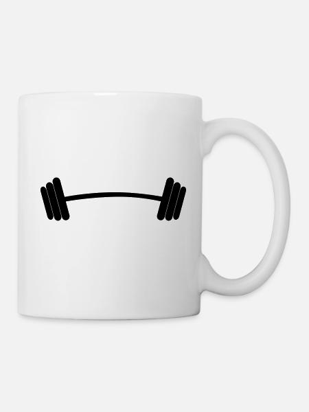 Hantel - Tasse - Weiß
