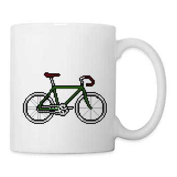 Pixel cycle bike bicycle racer cross - Mug - white - Right