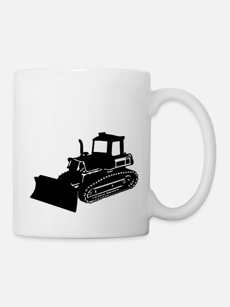 bulldozer dozer - Mug - white
