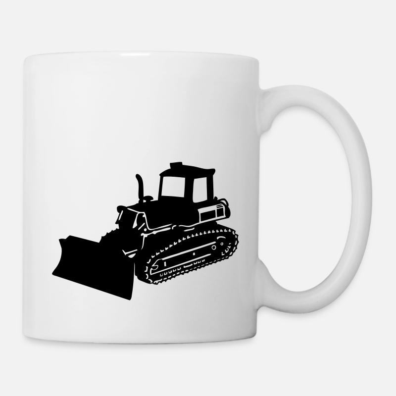 bulldozer dozer - Mug blanc - blanc