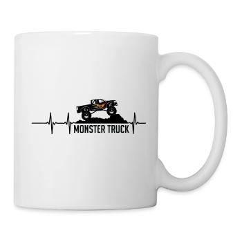 camion monstre - Mug blanc - blanc - Droite