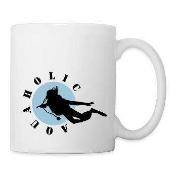 Diving: Aquaholic - Tasse - Weiß - Rechts