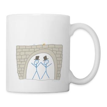 Strichmännchen Gleichgeschlechtliche Ehe Liebe - Tasse - Weiß - Rechts