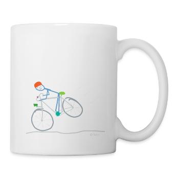 Cycling Stick Figure, Team Crew Fun - Mug - white - Right