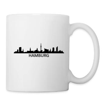 Skyline Hamburg Name - Tasse - Weiß - Rechts