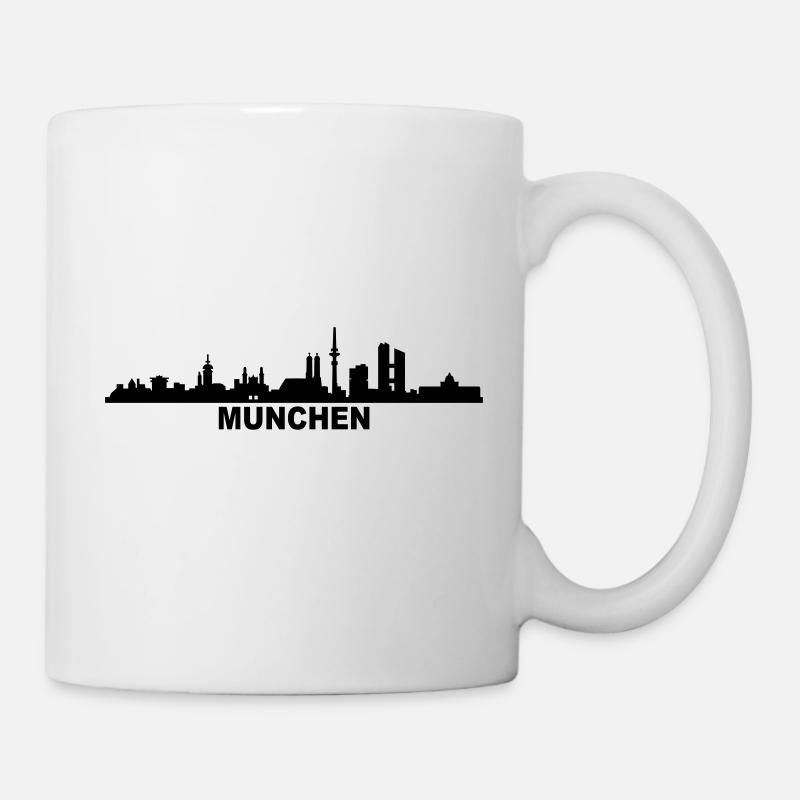 Skyline München - Tasse - Weiß