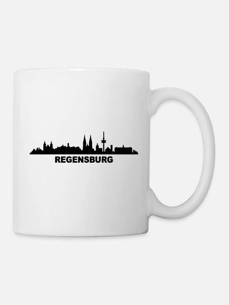 Skyline Regensburg - Tasse - Weiß