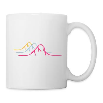 3 colorful mountains Alps - Mug - white - Right