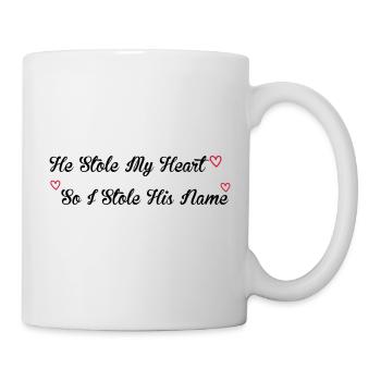 Stole My Heart - Tasse - Weiß - Rechts