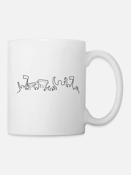 Fans Silhouette - Tasse - Weiß