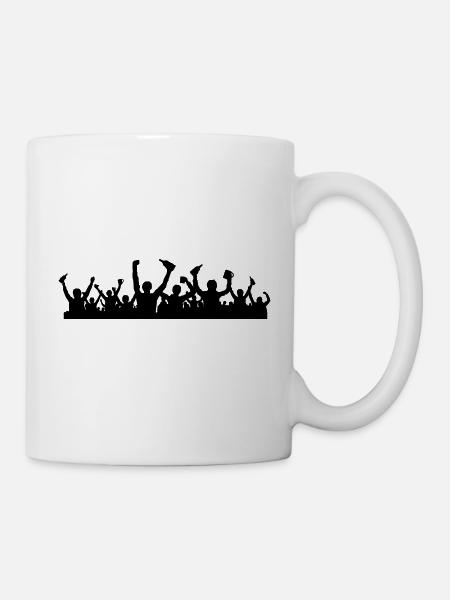 Menschen Jubel Bierflaschen - Tasse - Weiß
