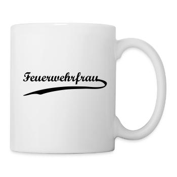 feuerwehrfrau - Tasse - Weiß - Rechts