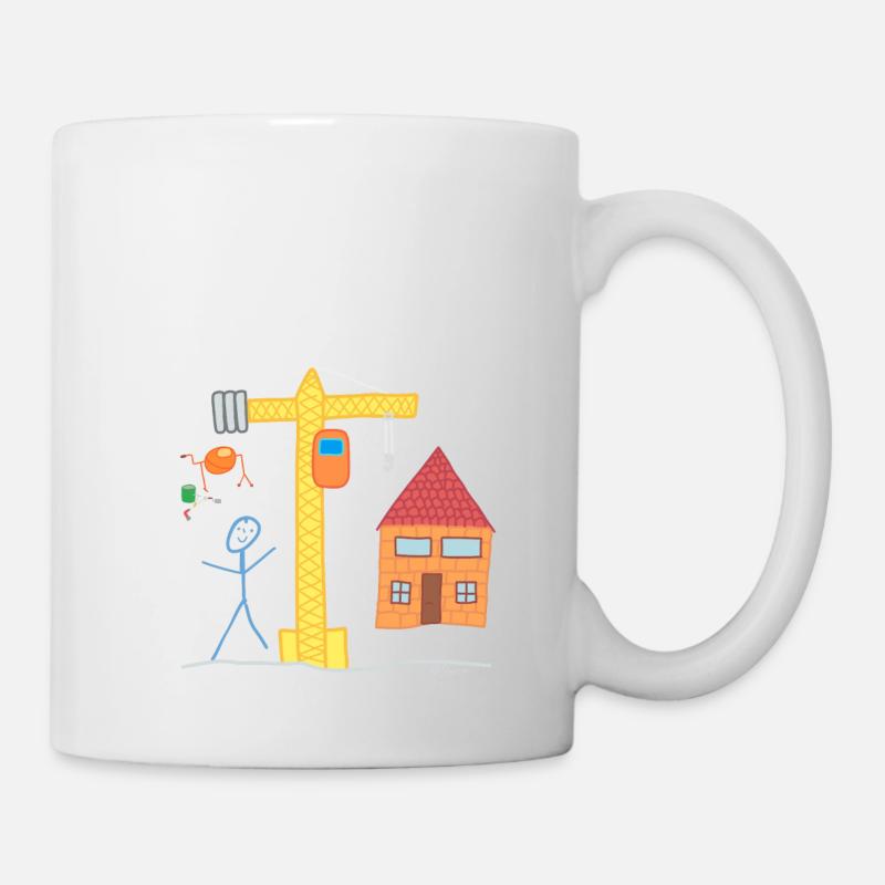 Architecte grue immobilier immobilier - Mug blanc - blanc
