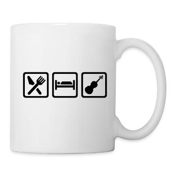 Geige - Tasse - Weiß - Rechts