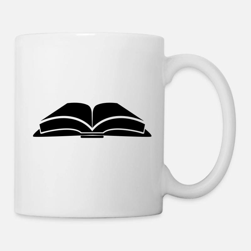 livre_ouvert - Mug blanc - blanc