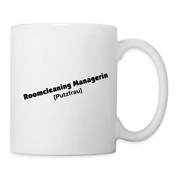 Lustiges Putzfrau Roomcleaning Managerin Geschenk - Tasse - Weiß - Rechts