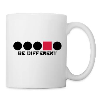 Forme circulaire rectangle Anders bords angulaire - Mug blanc - blanc - Droite