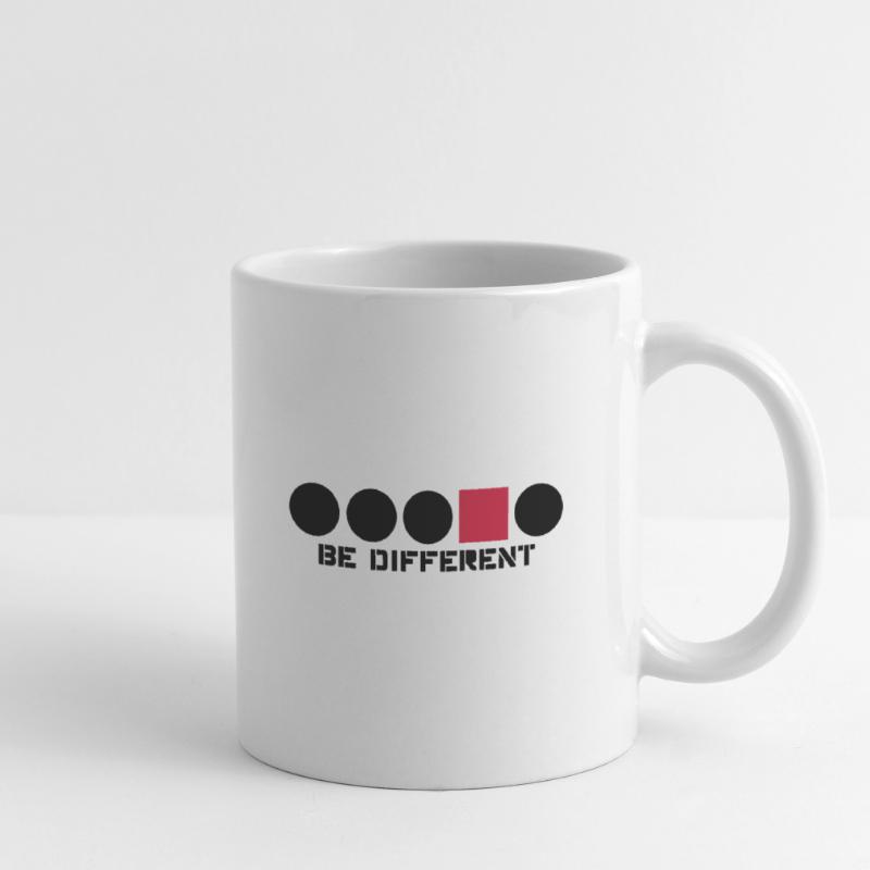 Forme circulaire rectangle Anders bords angulaire Mug blanc