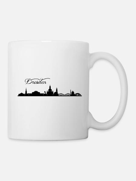 Dresdener Skyline - Tasse - Weiß