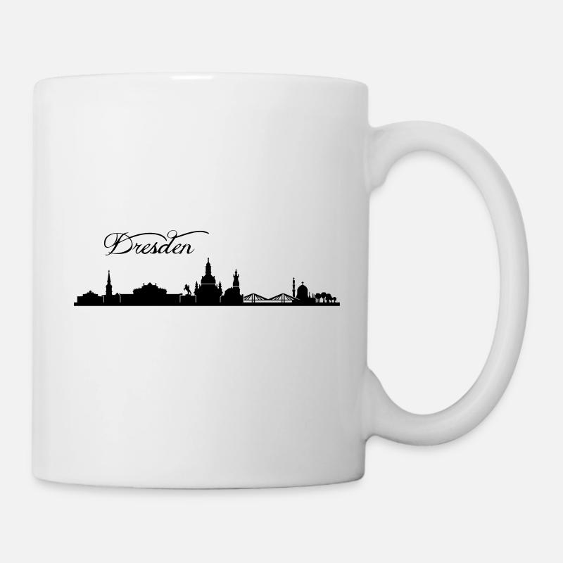 Dresdener Skyline - Tasse - Weiß