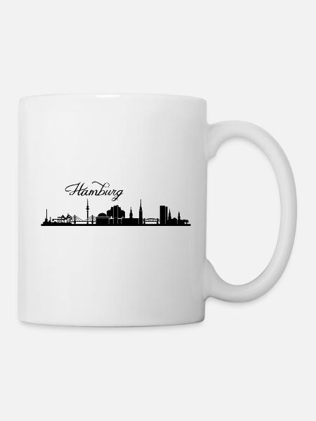 Hamburger Skyline - Tasse - Weiß