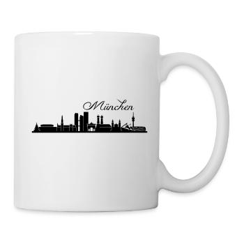 Münchener Skyline - Tasse - Weiß - Rechts