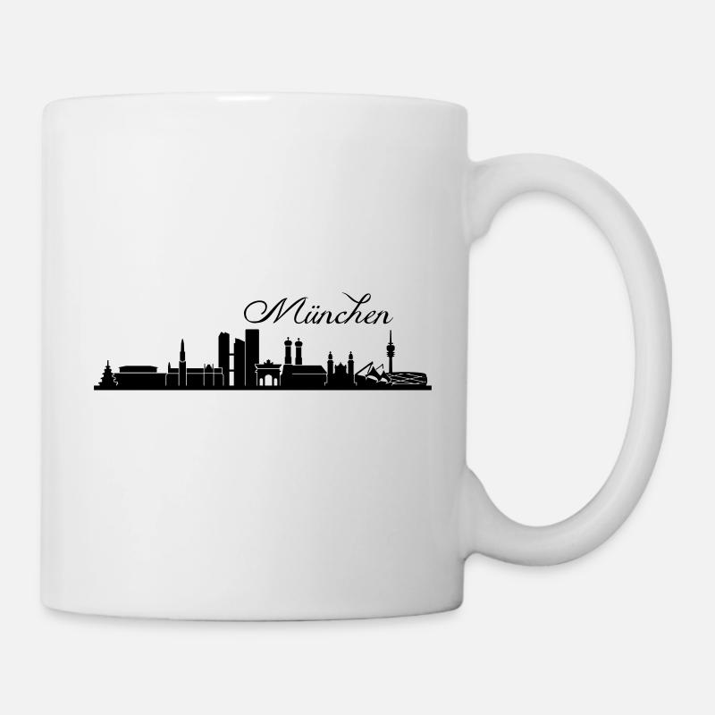 Münchener Skyline - Tasse - Weiß