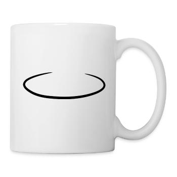 Bague Ange Cercle Noir - Mug blanc - blanc - Droite