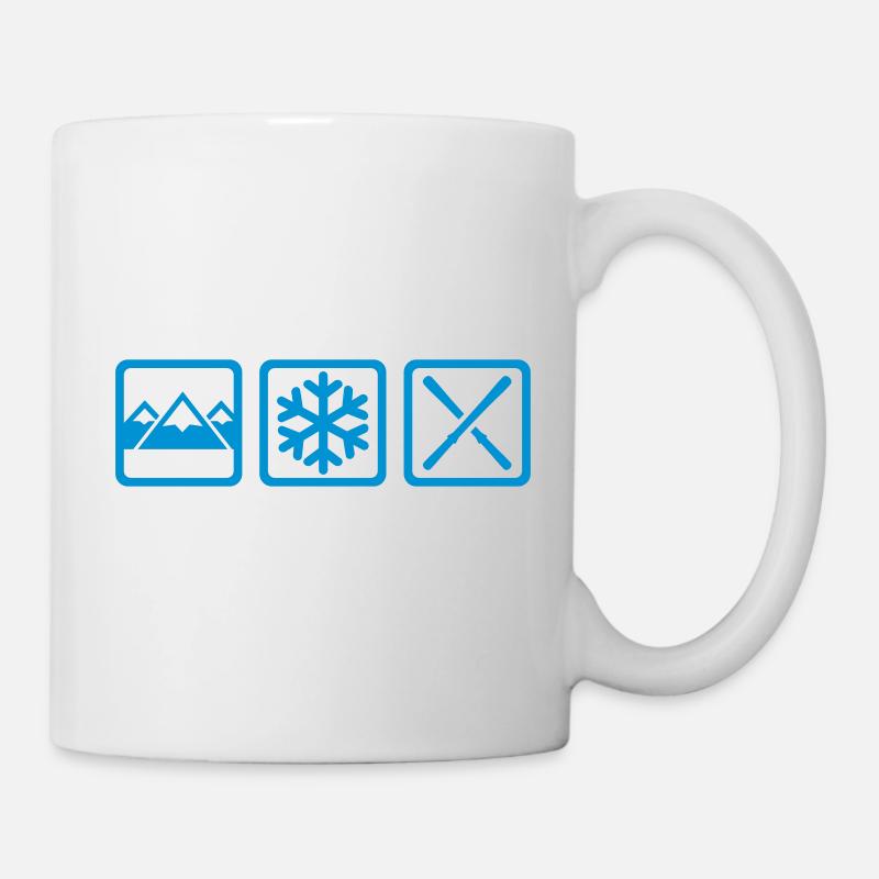 Ski - Mug blanc - blanc